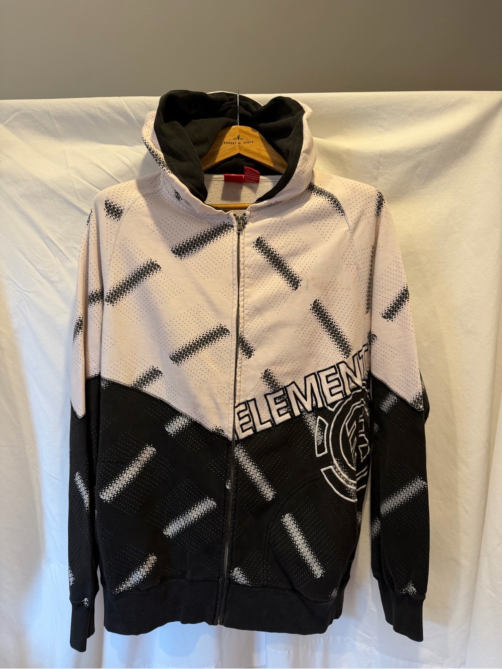 Y2K ‘00s Element Zip Up Hoodie Bam Margera JNCO Ed Hardy Size Large